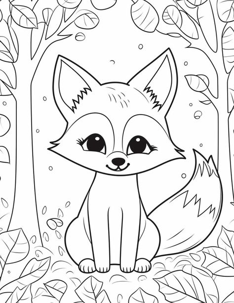 7 Gorgeous and Free Fox Coloring Pages for All Ages Fox Activities For Kids, Fox Coloring Pages Free Printable, Cute Fox Coloring Pages, Fox Activities, Disguise Turkey, Fox Coloring Pages, Fox Craft, Beautiful Coloring Pages, Forest Coloring