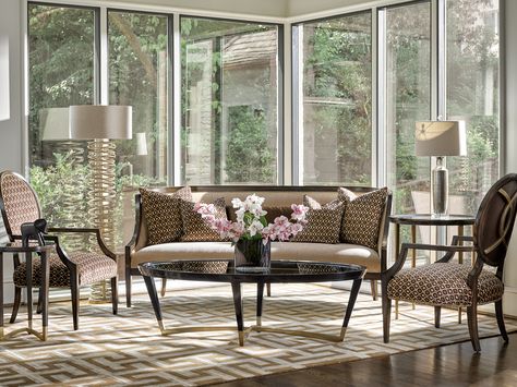 The new Concierge upholstery line is part of the new CARSON brand from #MargeCarson Marge Carson Furniture, Marge Carson, Furniture Companies, Fine Furniture, Designing Women, Outdoor Furniture Sets, Dining Chairs, Upholstery, Romance