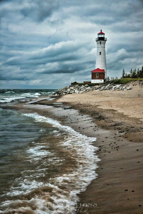 Crisp Point Lighthouse, Lighthouses Photography, Lighthouse Photos, Lighthouse Painting, Lighthouse Pictures, Lighthouse Art, Beautiful Lighthouse, Light House, Beach Scenes