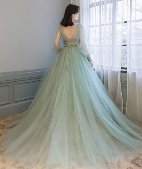 Mint Green Debut Theme, Royal Ball Gowns, Long Sleeve Prom Dresses, Debut Theme, Sleeve Prom Dresses, Debut Dresses, Mint Green Prom Dress, Long Sleeve Prom, Mint Wedding