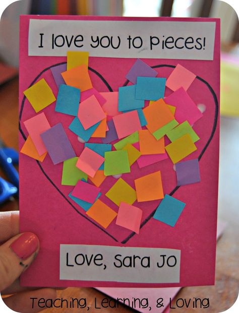 Preschool Valentine Crafts, Toddler Valentine Crafts, Crafts Love, February Crafts, Love You To Pieces, Valentine's Day Crafts For Kids, Preschool Valentines, Valentine Activities, Toddler Valentines