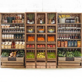 Grocery-shelving-with-veg-feature-615px Store Shelving, Cube Shelving, Fruit And Veg Shop, Deli Shop, Shelving Display, Shop Shelving, Vegetable Shop, Grocery Store Design, Farm Store