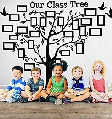 Our Class Tree School Classroom Decoration Wall Decal Sticker for Teachers with Student Picture Frames - - Amazon.com Reading Corner School, School Classroom Decoration, Class Tree, Photo Frame Tree, Classroom Pictures, Student Picture, Classroom Idea, Kindergarten Themes, Theme Activities