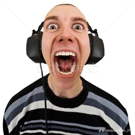 A Man, Headphones, Funny