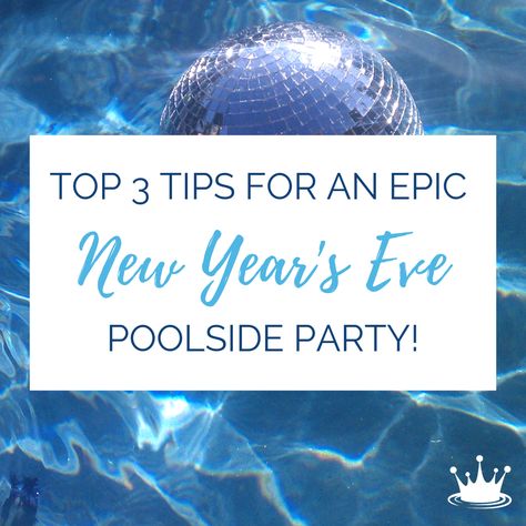 Looking to throw a backyard bash this New Years Eve (or really any other evening)? Check out our latest post on the top 3 tips for hosting an epic Poolside Party after dark! New Years Eve Ball, Nye Decorations, Pool Party Themes, Outdoor Pool Area, Poolside Party, Pool Party Decorations, Nye Party, Pool Decor, New Year’s Eve