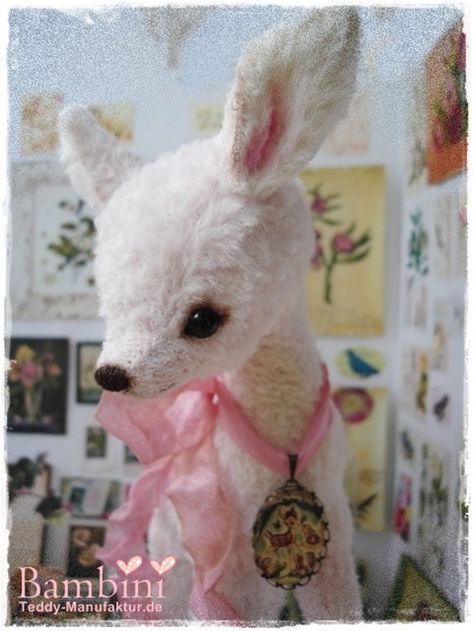 PDF Instant Download sewing pattern plush doll EBook BAMBiNi | Etsy Fawn Doll, Deer Plush, Fawn Deer, Pink Bear, Doll Sewing, Vintage Deer, Baby Deer, Soft Sculpture, Pattern Free