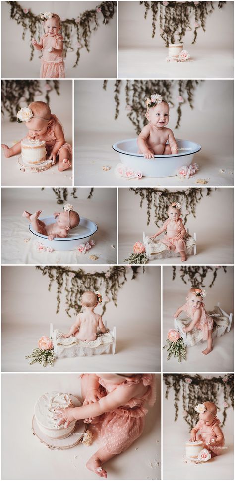 Boho Floral Cake Smash, Jcpenney Portraits First Birthday, Diy Cake Smash Photoshoot At Home, Floral First Birthday Photoshoot, 1st Birthday Girl Cake Smash, 1st Birthday Studio Shoot, Wild Flower Cake Smash, Cake Smash Set Up, Fall Cake Smash Girl