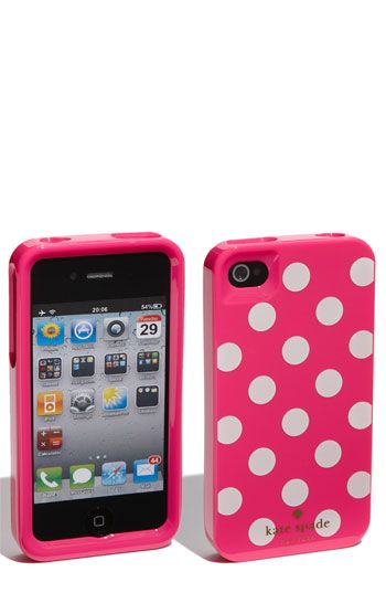 kate spade pink and white polka dot iphone cover. i'd definitely use it! :) Monogram Baseball Hat, Phone Bling, Girly Phone Cases, Iphone 4s Case, Cute Iphone, Phone 4, Apps Games, Iphone 4 Case, Iphone Accessories