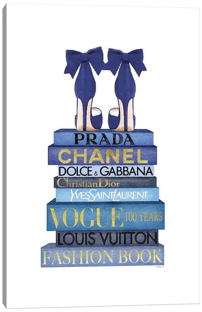 Chanel Pictures, Chanel Poster, Chanel Wall Art, Black And White Books, Book Wall Art, Blue Poster, Retro Mode, Bow Heels, Fashion Wall Art