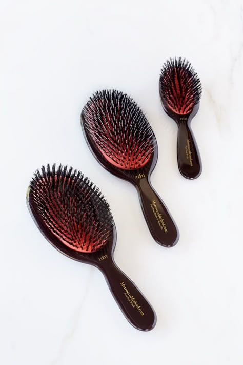 Mixed Bristle Brush, Aesthetic Long Hair, Boar Hair Brush, Boar Brush, Beauty Kits, Long Hair Inspo, Boar Bristle Hair Brush, Evening Eye Makeup, Clean Hairbrush