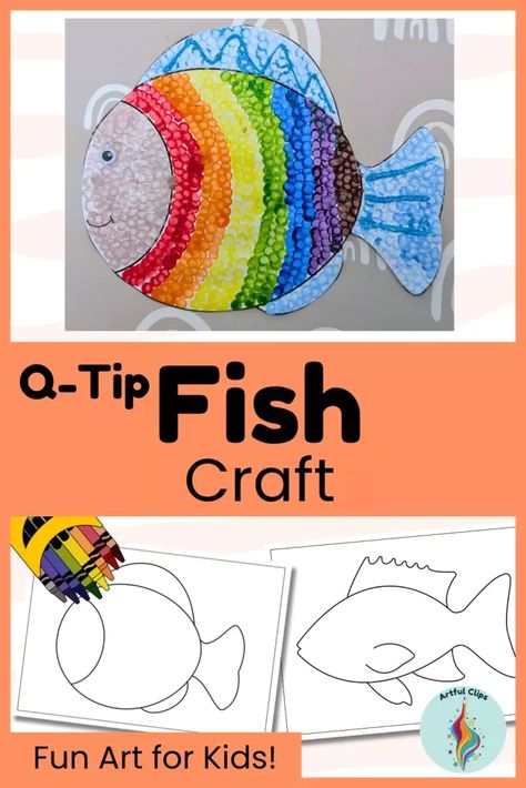 Fun and Colorful Fish Craft for Kindergarten Kids Fish Craft For Preschool, Craft For Kindergarten Kids, Easy Fish Craft, Fish Crafts Preschool, Fish Pumpkin, Rainbow Fish Activities, Sea Creatures Crafts, Shape Outlines, Pumpkin Bunny