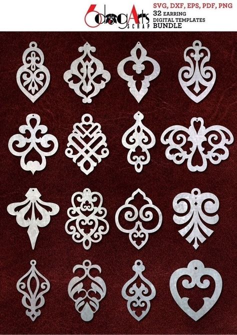 Elevate everyday looks effortlessly by designing custom wooden earring styles from user-friendly templates—your next favorite accessory awaits you! Jewelry Template, Laser Cut Wood Earrings, Jewelry Design Drawing, Laser Cut Jewelry, Jewelry Drawing, Stencil Patterns, Wood Acrylic, Jewelry Earring, Digital Svg