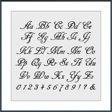 Fancy Cursive Cross Stitch Alphabet Pattern, Handwriting Cross Stitch Letters Pattern, Cross Stitch Large Font, Ar Decode (26 stitches) Cross Stitch Fonts Cursive, Cross Stitch Fonts Free, Cross Stitch Alphabet Patterns Free, Cursive Cross Stitch Alphabet, Cursive Cross Stitch, Alphabet Cross Stitch Letters, Cross Stitch Patterns Free Disney, Paper Doodles, Cross Stitch Letter Patterns