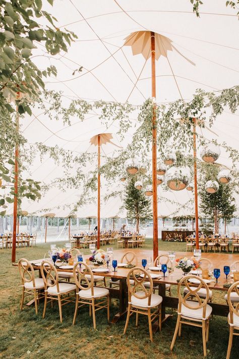 Disco Ball Tent Wedding, Maine Wedding Decor, Wedding Tent Lighting, Wedding Decor Summer, Disco Ball Wedding, Outdoor Tent Wedding, Wedding Space, Lighting Wedding, Wedding Ceiling