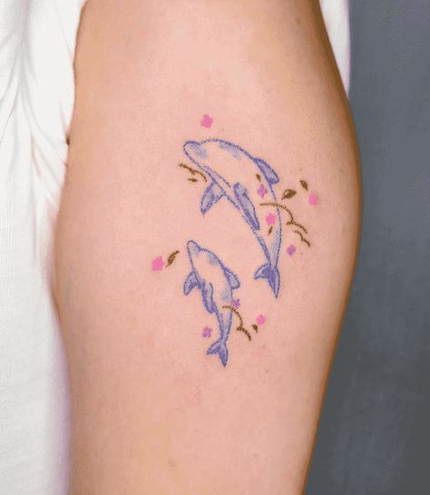 Dolphin Tattoo Design Images (Dolphin Ink Design Ideas) Tattoo Ideas Dolphin, Dolphin Tattoo Ideas, Dolphin Tattoo Design, Dolphin Tattoos, Dolphin Tattoo, Dolphins Tattoo, Timeless Tattoo, Elbow Tattoos, Small Wrist Tattoos