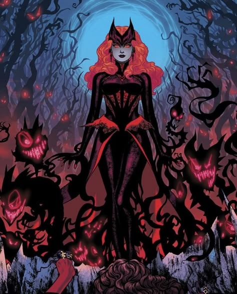 Red Head Art, Scarlet Witch Pfp, Scarlet Witch Art, Wanda Comics, Wanda Maximoff Comic, Scarlet Witch Tarot Card, Marvel Comics Women, Wiccan Marvel, Witches Tarot Cards