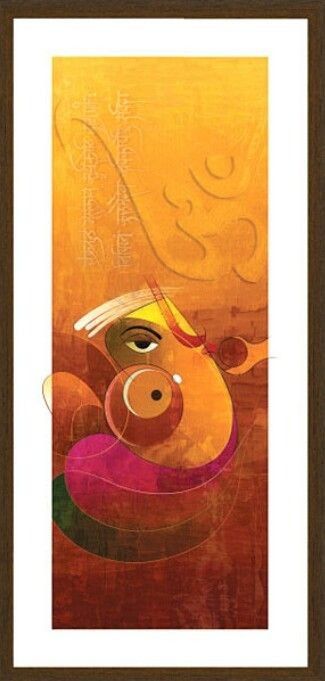 Abstract Ganpati, Ganpati Paintings, Ganesha Artwork, Birthday Banner Background Hd, Sri Ganesh, Ganesh Art Paintings, Modern Art Canvas Painting, Creative Wall Art, Ganesh Art