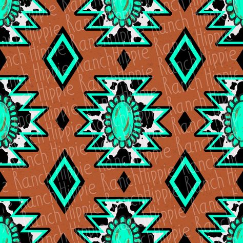 Western Aztec seamless pattern  **This design is a digital download ONLY** Design can be used for both personal and commercial use.  This pattern can be used to make clothes, blankets, tumblers, etc. Western Design Pattern, Sublimation Decals, Aztec Fabric Pattern, Western Journal, Western Motifs, Watch Backgrounds, Free Western Sublimation Designs, Seamless Western Pattern, Western Aesthetic Wallpaper