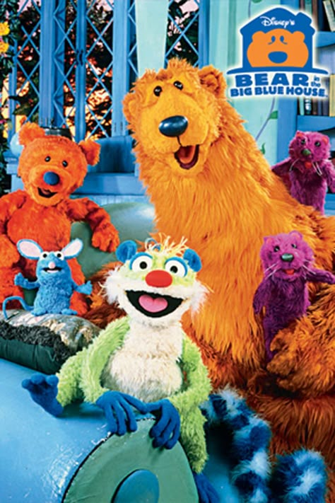 Bear in the Big Blue House (1997–2006) Bear In The Big Blue House Wallpaper, Circus Characters, Big Blue House, The Big Blue, Disney Bear, Childhood Memories 2000, Childhood Tv Shows, Kids Tv Shows, Childhood Movies