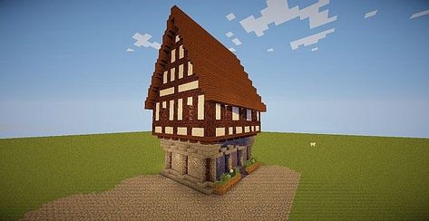 German Farmhouse, Minecraft Houses Xbox, House View, German Houses, Minecraft Farm, Farmhouse Floor Plans, Minecraft Map, Wood House, House Viewing