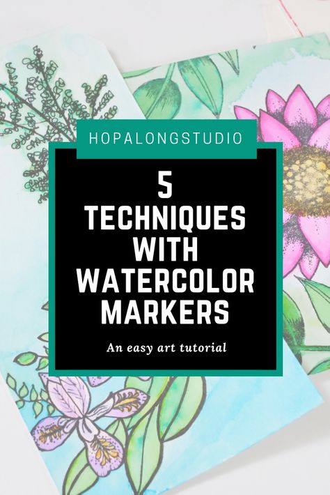 Watercolor Pen Doodles, Watercolour Pens How To Use, Watercolor Brush Marker Art Ideas, Chromatek Watercolor Pens, Water Based Markers Art Ideas, How To Use Watercolor Pens, Marker Background Art, Watercolor Brush Pens Tutorial, Watercolor Pens For Beginners