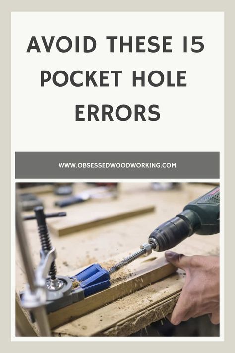 Avoid These 15 Pocket Hole Errors Pocket Holes How To, Pocket Holes, Pocket Hole Joinery, Kreg Tools, Pocket Screws, Drill Guide, Pocket Hole Jig, Wood Plugs, Pocket Hole Screws