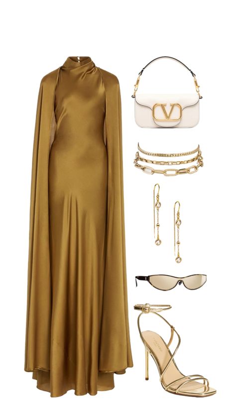 #gold #goldaesthetic #classy #modestfashion #eveninggown Elegant Outfit Classy, Muslim Women Fashion, Women Dresses Classy, Modesty Fashion, Royal Outfits, Hijabi Fashion, Modest Fashion Outfits, Abayas Fashion, Elegant Outfit