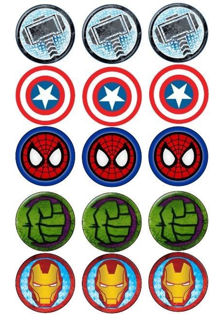 Marvel Cupcakes, Avengers Cupcakes Toppers, Avengers Cookies, Superhero Camp, Bolo Cupcake, Avengers Cake Topper, Avenger Cupcakes, Marvel Avengers Cake, Ironman Cake