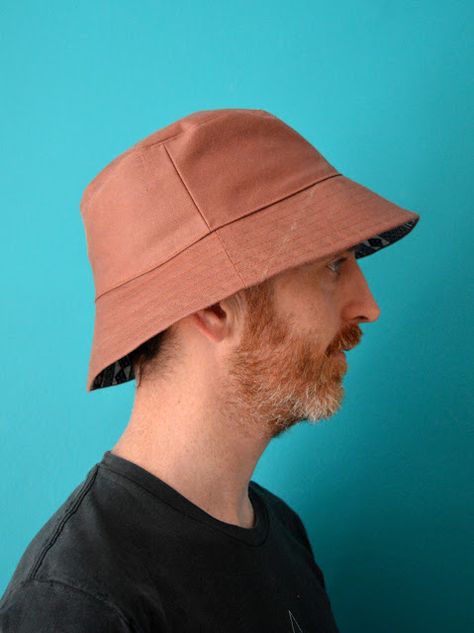 Best Bucket Hat Pattern, Mens Hat Patterns To Sew, Mens Bucket Hat Pattern Free, Free Bucket Hat Pattern, Bucket Hat For Men, Hat Patterns To Sew Free, Bucket Hat Diy, Diy Bucket Hat, Bucket Hat Pattern Free