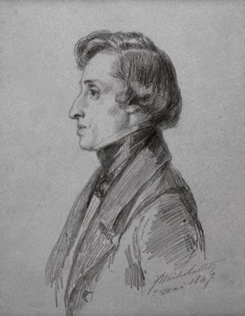 Fryderyk Chopin (1810-1849), pencil drawing (1847), by Franz Winterhalter (1805-1873). Franz Winterhalter, Frédéric François Chopin, Fryderyk Chopin, Franz Xaver Winterhalter, Frederic Chopin, Franz Liszt, Classical Music Composers, Frédéric Chopin, Piano Room