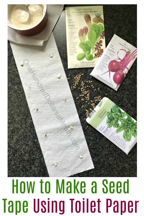 Diy Seed Tape How To Make, Seed Tape Diy, Garden Projects For Kids, Food Landscaping, Seed Collecting, Seed Exchange, Seed Tape, School Gardens, Seed Raising