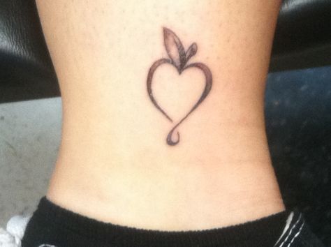 Heart apple tattoo Apple Tattoo, Tattoos, Pins