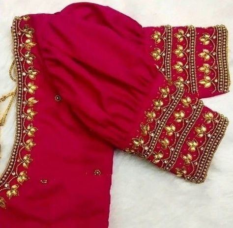 Blouse Aari Work Design, Blouse Aari Work, Green Blouse Designs, Blouse Maggam Work, Saree Work, Latest Bridal Blouse Designs, Best Blouse Designs, New Saree Blouse Designs, Traditional Blouse Designs