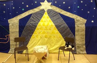 Nativity Props, Bethlehem Scene, Nativity Backdrop, Nativity Play, Nativity Costumes, Bethlehem Christmas, School Christmas Party, Church Christmas Decorations, Christmas Stage