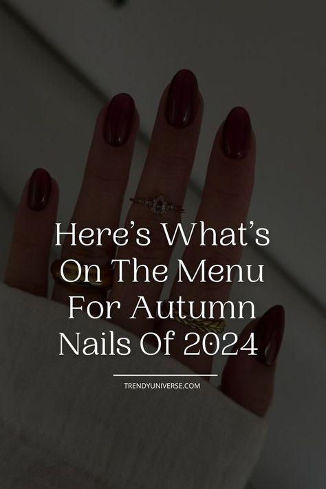 Summer is officially over which means it’s time for a new manicure that will match the upcoming season’s aesthetic. That’s right, I’m talking about the trendiest autumn nails out there. Burgundy Square Nails, Moody Nails, Autumn Nails, Square Nails, Manicure, Things To Come, Square, Nails