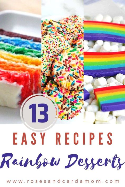 Easy Rainbow Desserts, Pride Themed Desserts, Pride Desserts, Easy Rainbow Cake, Cake Batter Cheesecake, Rainbow Fruit Kabobs, Rainbow Baking, Fruit Trifle, Cookie Bars Easy