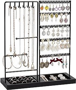 Bracelets Display, Jewelry Holder Stand, Jewelry Organizer Stand, Jewellery Holder, Earring Hole, Ring Tray, Bracelet Display, Earring Organizer, Necklace Holder