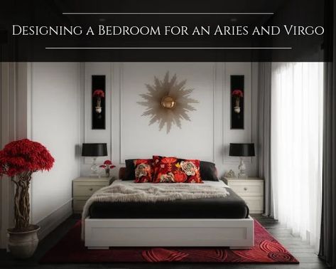 How to Design an Aries and Virgo Bedroom - Dengarden Virgo Bedroom, Aries And Virgo, Red Accent Wall, Virgo And Aries, Red Walls, How To Design, Red Accents, Home Look, Bedroom Inspirations