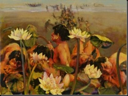 Painting- The Lotus Eaters Tennyson Poems, Lotus Eaters, Homer Odyssey, Funny Instagram Posts, Poem Analysis, Alfred Tennyson, Lotus Plant, English Projects, Roman Mythology