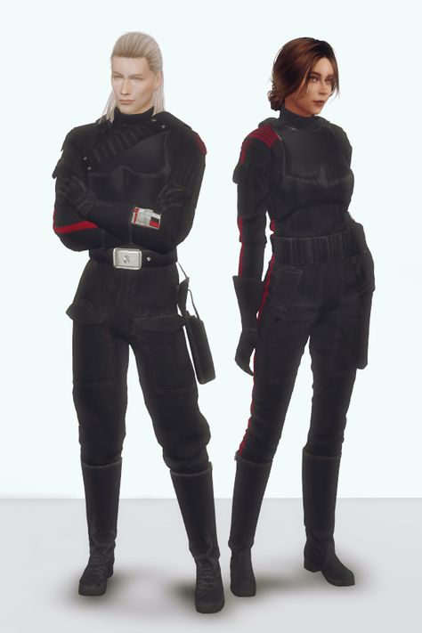 Inferno Squad | plazasims on Patreon Combat Outfit Female, Black Lether, Thanks For Supporting Me, Spy Outfit, Combat Clothes, Sims Packs, Cyberpunk Clothes, Tumblr Sims 4, Sims 4 Dresses