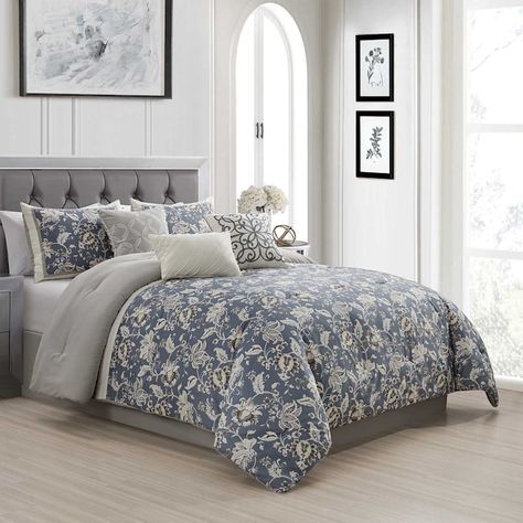 Navy And Grey Bedroom Bed Bath & Beyond, Navy Floral Comforter, King Quilt Sets Bed Bath & Beyond, Luxury Comforter Sets Bed Bath & Beyond, Comforter Set, King Comforter Sets Farmhouse Bed Bath & Beyond, Small Window Curtains, Floral Comforter Sets, Blue Comforter Sets