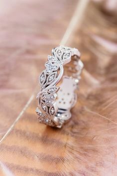 Floral Wedding Band, Boho Wedding Ring, Wedding Bands Vintage, Vintage Style Wedding Rings, Floral Wedding Bands, Rustic Wedding Rings, Wedding Bands For Women, Ring Bands, Aquamarine Engagement Ring