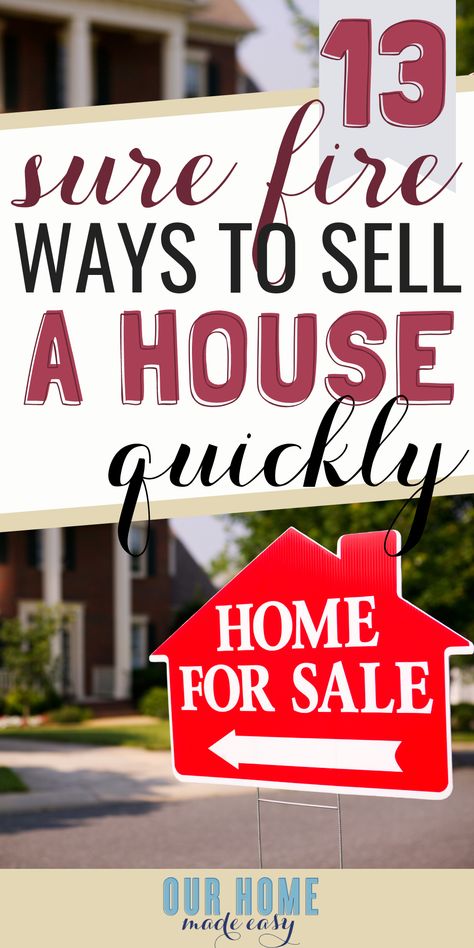 13 super easy tricks for how to get your house ready to sell! These tips will help make sure your home looks ready to sell and get you an offer faster! #homedecor #ourhomemadeeasy #home Manufactured Home Decorating, House Ready To Sell, Diy Porch Decor, Easy Home Improvement, Diy Window Treatments, Diy Home Accessories, Sell My House, Free Checklist, Real Estate Advice