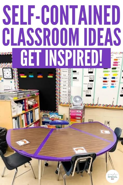 Do you want to see a self contained classroom setup? Today, I’m sharing my best tips as a special education teacher! First, you will want to plan out areas of your room that you want like whole group, small group, centers, independent centers, play area, and calm area. Teacher center and task box for special education are important to consider too. Displaying your visual schedules for your special ed students is helpful to keep you and them on track. Centers For Self Contained Classroom, Flexible Seating Special Ed Classroom, Self Contained Math Ideas, Small Groups Organization, Cute Special Education Classroom, Self Contained Kindergarten Classroom, Special Education Lessons, Life Skills For Special Education, Inclusion Classroom Setup