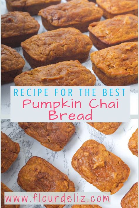 Chai Bread Recipe, Chai Loaf, Chai Bread, Mini Loaves, Moist Pumpkin Bread, Pumpkin Chai, Cheese Pumpkin, How To Make Pumpkin, Mini Loaf