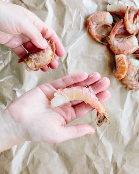 How To Peel & Devein Shrimp | Kitchn Devein Shrimp, Shrimp Cooking, How To Peel Shrimp, How To Devein Shrimp, Grilled Shrimp Recipes, Kitchen Shears, Cooking Guide, Cooking Lessons, Food Info