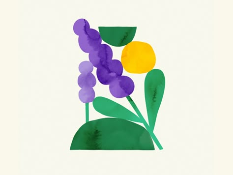 Lavender by Damian King on Dribbble Patterns Illustration, Drinks Packaging, Drinks Packaging Design, Illustration Simple, Spill The Tea, Illustration Styles, Branding Inspo, Yellow Aesthetic, Diy Clay Crafts