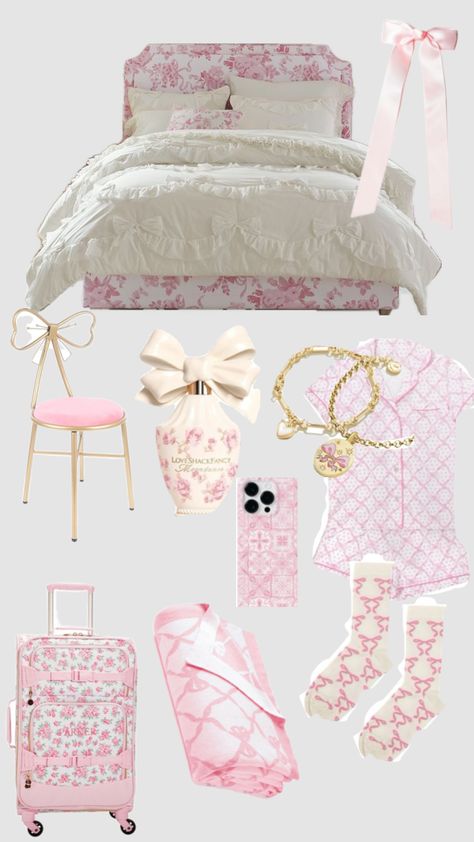 #loveshackfancy #coquette #coquetteaesthetic #homedecor #cute #sleepover #pink #pinkaesthetic #fyp #fypshuffle #shufflefyp #shuffleinspo #bows Loveshackfancy Room, Coquette Sleepover, Cute Coquette, Room Decor, Bedroom, Bed, Pink