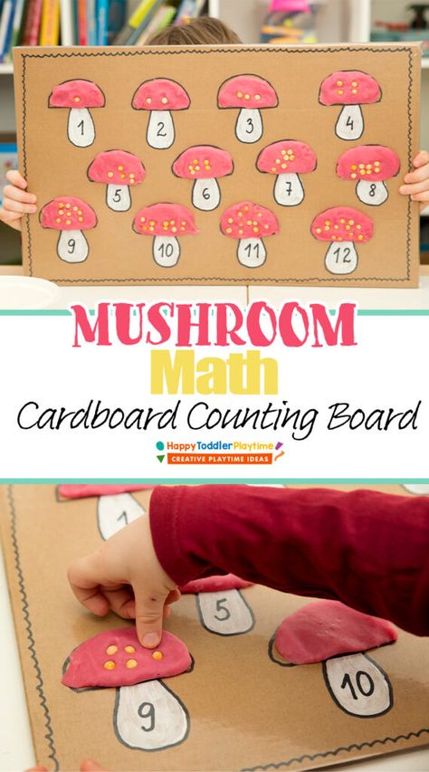 Mushroom Counting Activity, Mushroom Kindergarten Activities, Mushroom Preschool Craft, Mushrooms Activities For Kids, Mushroom Activities For Preschool, Mushroom Preschool Activities, Mushroom Montessori, Mushroom Activities For Kids, Mushroom Activities