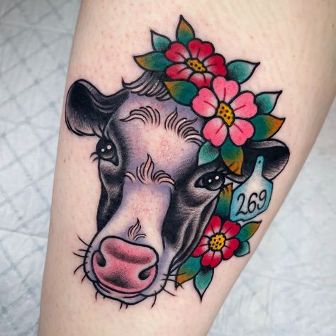 33 Legen-Dairy Cow Tattoo Ideas For Men & Women in 2023 Tattoo Ideas Cow, Traditional Cow Tattoo, Cow Tattoo Design, Cow Tattoo Ideas, Farm Tattoo, Old School Ink, Cow Tattoo, Traditional Style Tattoo, Tattoo Ideas For Men